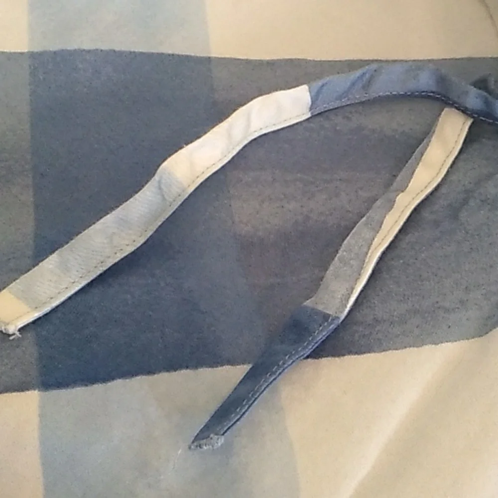 Charter Club Blue and White Checkered Duvet Cover Size Full/Queen